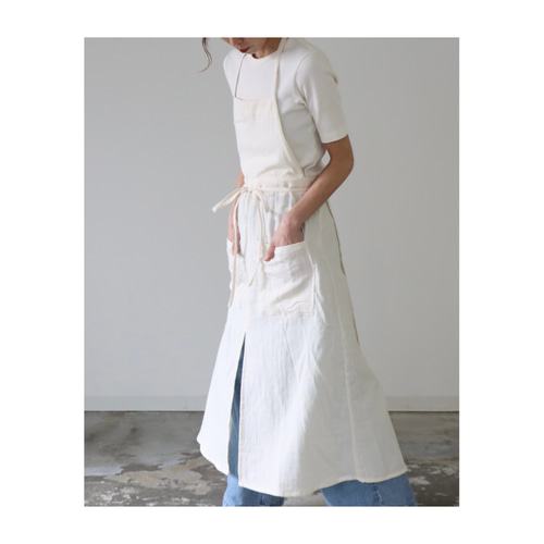 ふっくら厚み2倍のとろみダブルガーゼの前スリット美シルエット