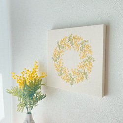 送料無料】リスとリンゴ刺繍の秋色ウェルカムボード（グリーン）結婚式