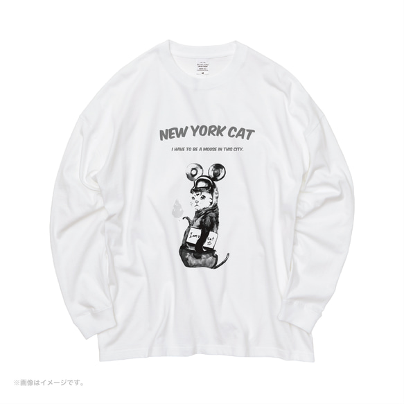 リラックスBIGシルエットTシャツ「NYの猫」/送料無料 3枚目の画像