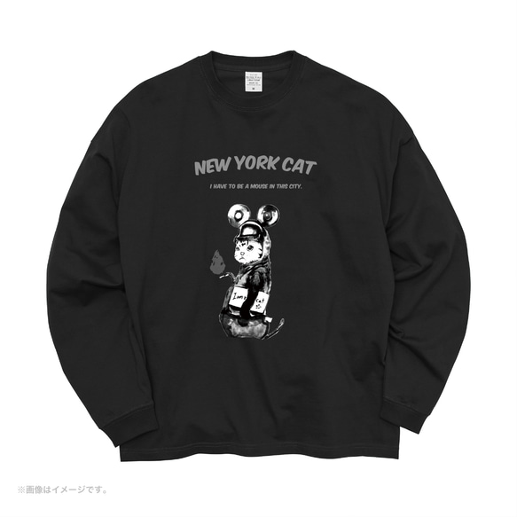 リラックスBIGシルエットTシャツ「NYの猫」/送料無料 4枚目の画像