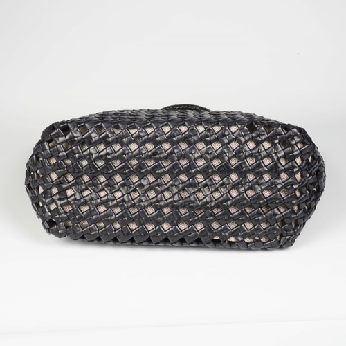 ヤギ革】大きい石畳編みメッシュトートバッグ Lサイズ 本革 軽い