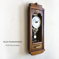 【送料無料】OLD FASHIONED #030 レトロな時計　Sサイズ　1点物　アンティーク調 3枚目の画像