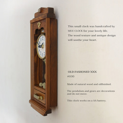 【送料無料】OLD FASHIONED #030 レトロな時計　Sサイズ　1点物　アンティーク調 10枚目の画像
