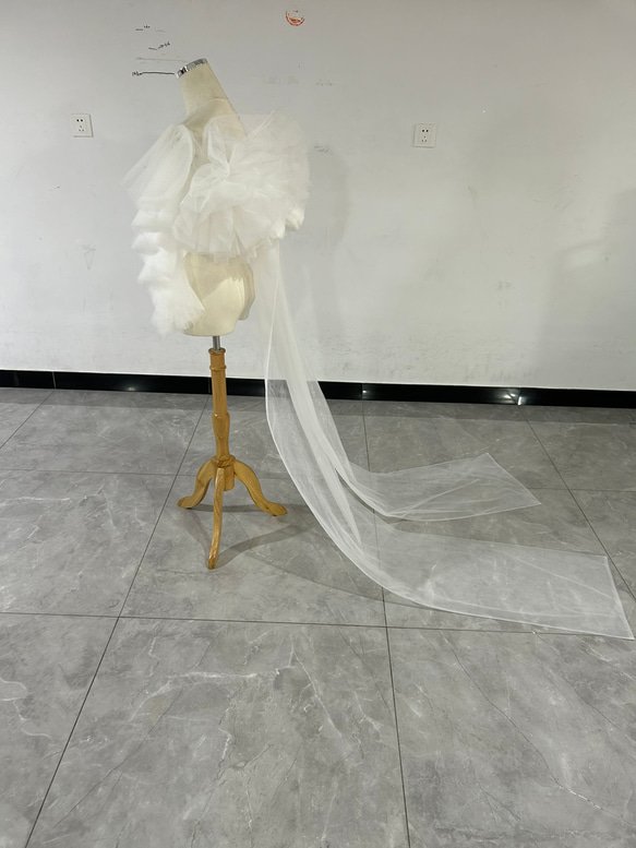 人気上昇！ホワイト トップス ソフトチュール フランス風 可愛い 結婚式 結婚式 XL ドレス