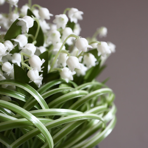 50本のすずらんブーケ グラス付き ウェディング 母の日 誕生日