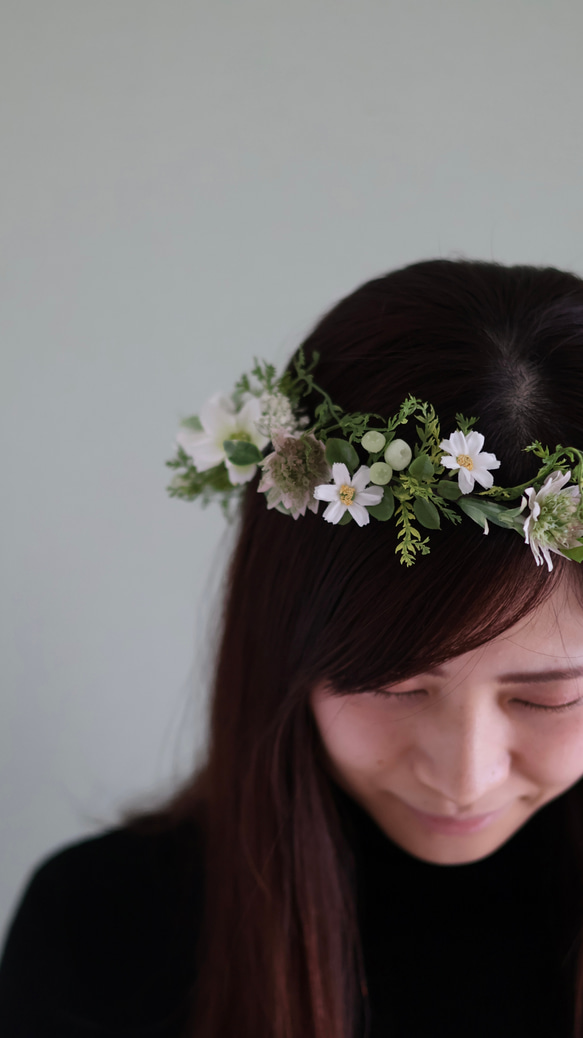 受注制作ナチュラル花かんむり241