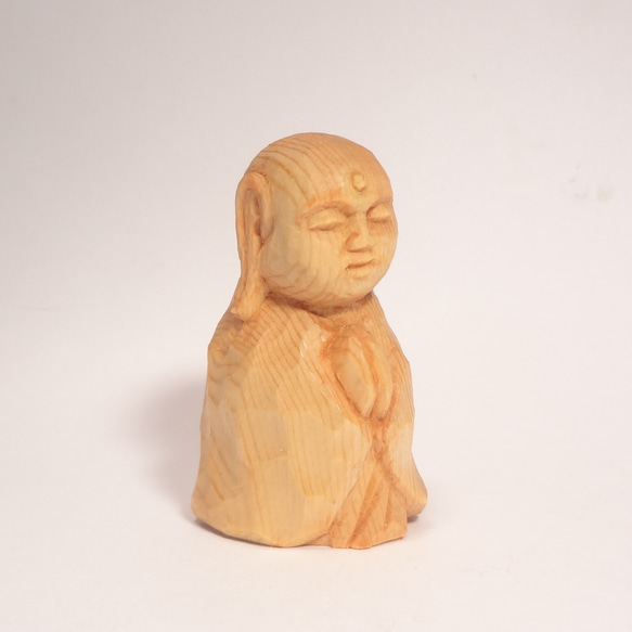 木彫刻 小さな仏像 『 地蔵菩薩 』オリジナル　ハンドメイド 仏像彫刻 3枚目の画像