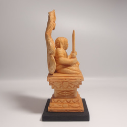 木彫刻 小さな仏像 『 不動明王座像 』オリジナル　ハンドメイド 仏像彫刻 4枚目の画像
