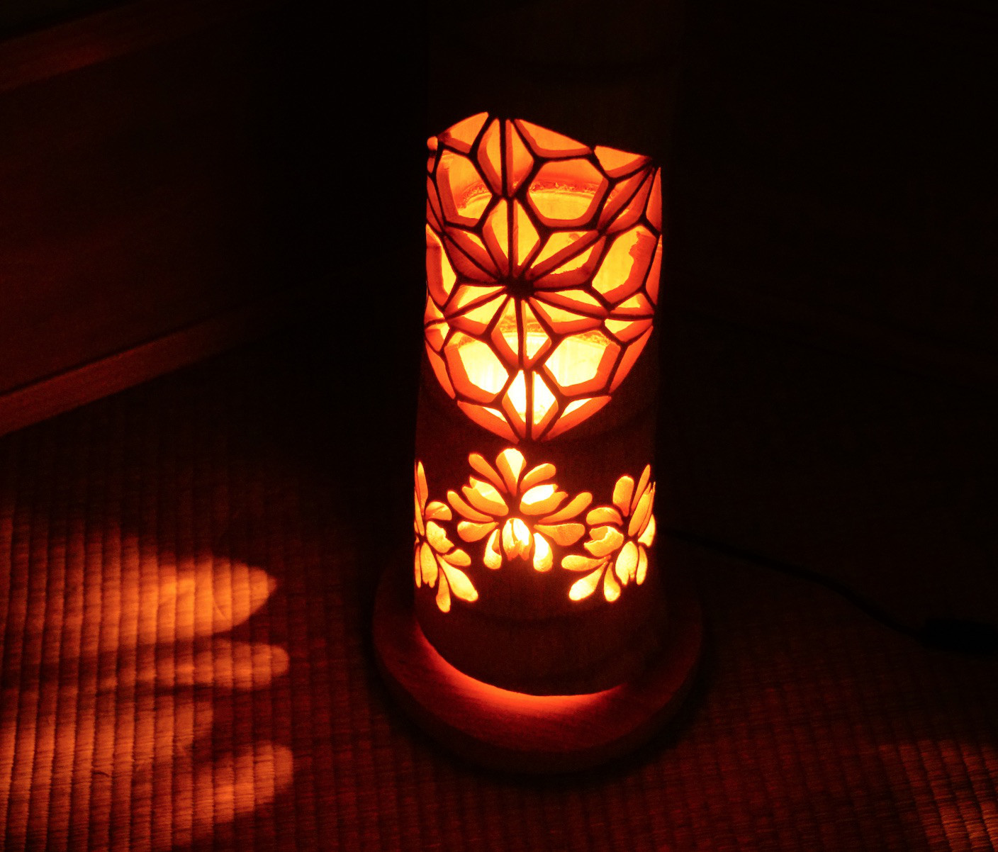 竹灯り・竹あかり・竹灯籠・竹ランプ 繊細彫り～～ 癒しの灯り★放光★～～ 5,400円