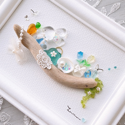 シーグラスアート+° ちいさな宝物♡+° インテリア ギフト