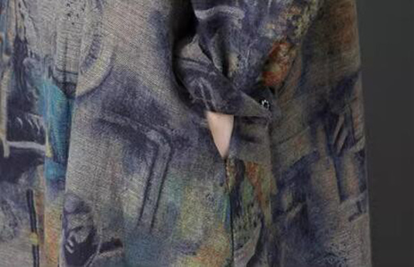 新型韓国版ゆったりオーバーサイズ婦人服パーカー版長袖ミディアム丈シャツスカート 11枚目の画像