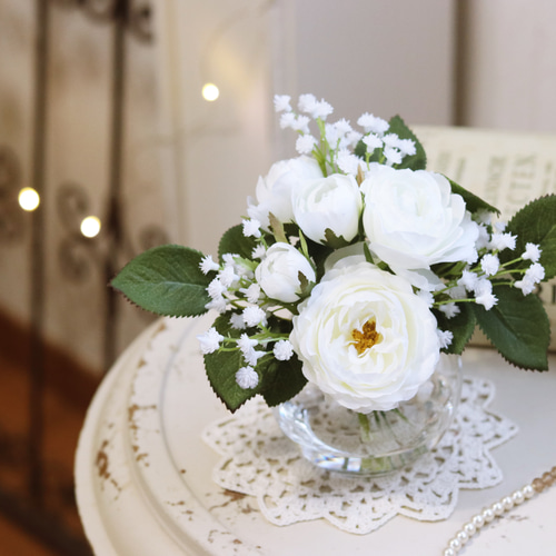 中小粒多め】かすみ草ドライフラワー✢ホワイトつめつめカップ かすみ