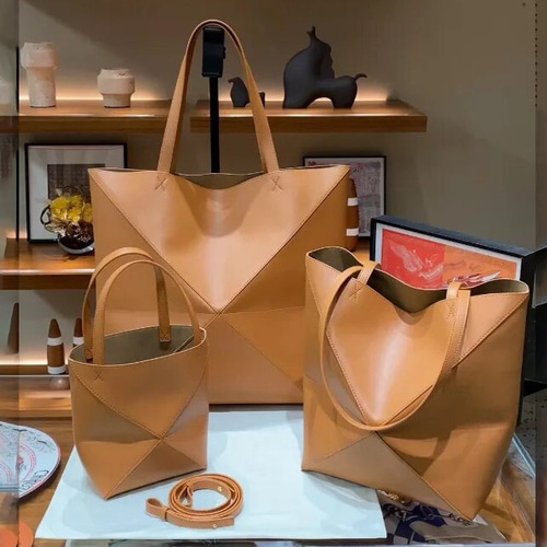 折りたたみ　オリーブ色 牛革トートバッグ 26x15x31cm 折り畳み可能 牛革バッグ ハンドバッグ トートバッグ ビジネス