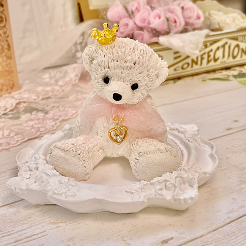 【上品】 プレゼントにも♡イニシャルくまさんプレート♡アロマストーン アロマ・キャンドル