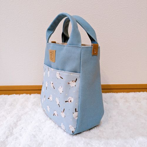 1754．大人可愛い シマエナガ柄2wayショルダーバッグ