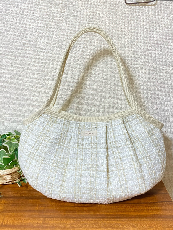 グラニーバッグ ＊チェックツィード(ベージュ)＊ グラニーバッグ ory 