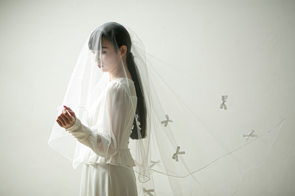 《Ribbon veil 》オーダーベール 1枚目の画像