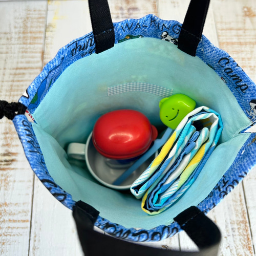 キャンプギア×フレンチブルドッグ柄☆入園入学4点セット 男の子