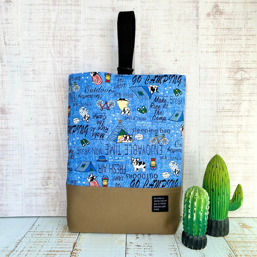 キャンプギア×フレンチブルドッグ柄☆入園入学4点セット 男の子