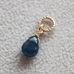 九月生日石 - 藍色藍寶石（素色）吊飾 (K14GF) 第1張的照片