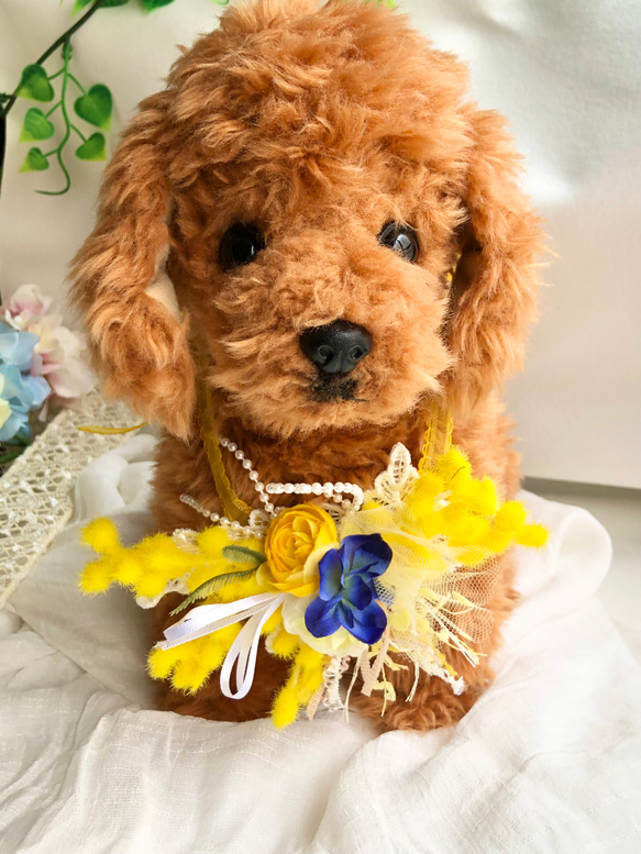 ペットフラワーチョーカー 紫陽花 犬猫アクセサリー - メルカリ