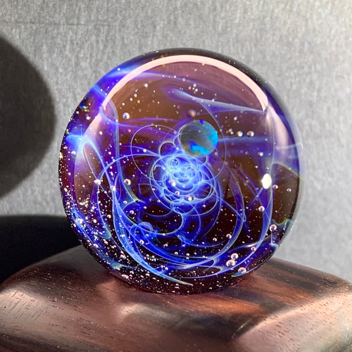 宙吹き瑠璃硝子皿 (未使用 新品同様) Pr-487 宙吹きコレクションぐい吞み 瑠璃色 | 江戸切子の店 華硝