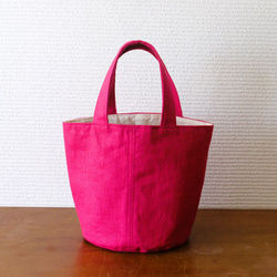 【ミミさま専用】そこまるバッグ　S　ネイビー＆ピンク！ 2枚目の画像