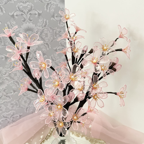 桜(クリアピンク)☆ディップフラワー☆アメリカンフラワー