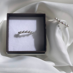 baby pearl half eternity ring   SV925  淡水パール 1枚目の画像