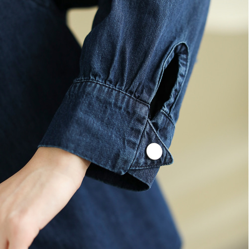 デニムシャツ 新作 服 羽織り ポケット 無地 シンプル デニム