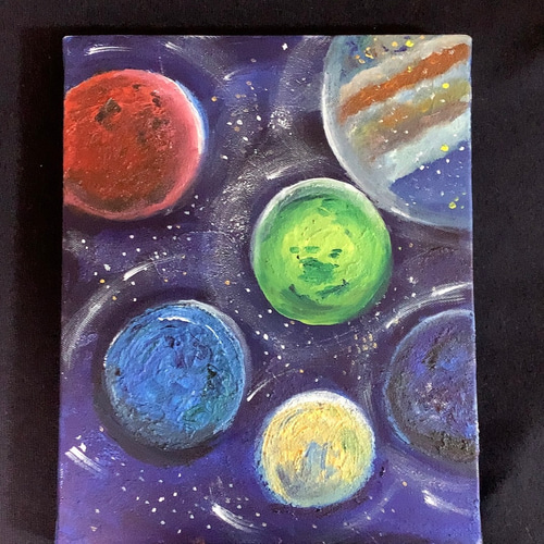 星降る夜に2 キャンバス　アクリル絵の具 星降る夜に2 キャンバス アクリル絵の具 | Canvas alien