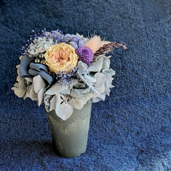 仏花 ブルージーン 割れない花器 プリザーブドフラワー 8枚目の画像