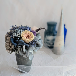 仏花 ブルージーン 割れない花器 プリザーブドフラワー 7枚目の画像