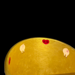 【お部屋に美スポット】デザインアート鉢〜こぶたの幸運鉢（天然木コースター付き） 8枚目の画像