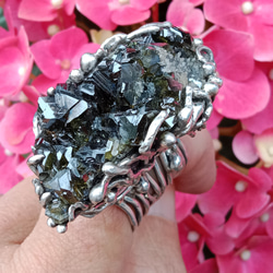 閃鋅礦原礦手工銀戒純銀戒指 ~「To Be」~  Sphalerite Mineral Silver Ring 第13張的照片