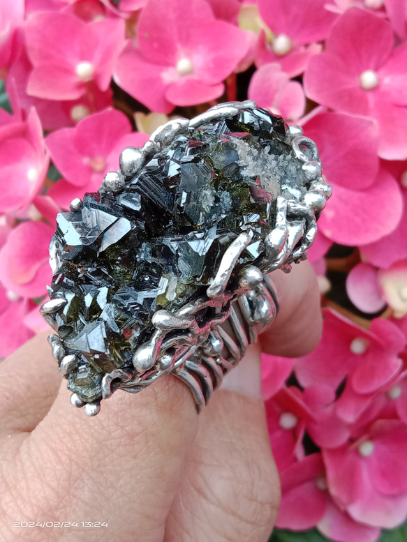 閃鋅礦原礦手工銀戒純銀戒指 ~「To Be」~  Sphalerite Mineral Silver Ring 第13張的照片