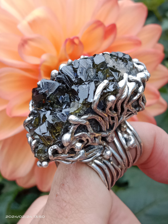 閃鋅礦原礦手工銀戒純銀戒指 ~「To Be」~  Sphalerite Mineral Silver Ring 第17張的照片