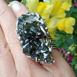 閃鋅礦原礦手工銀戒純銀戒指 ~「To Be」~  Sphalerite Mineral Silver Ring 第7張的照片