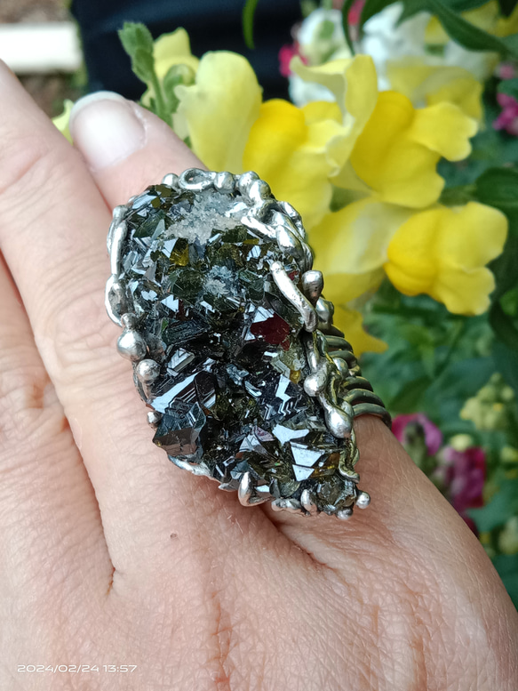 閃鋅礦原礦手工銀戒純銀戒指 ~「To Be」~  Sphalerite Mineral Silver Ring 第7張的照片