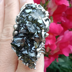 閃鋅礦原礦手工銀戒純銀戒指 ~「To Be」~  Sphalerite Mineral Silver Ring 第11張的照片