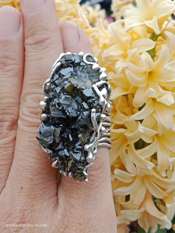 閃鋅礦原礦手工銀戒純銀戒指 ~「To Be」~  Sphalerite Mineral Silver Ring 第16張的照片