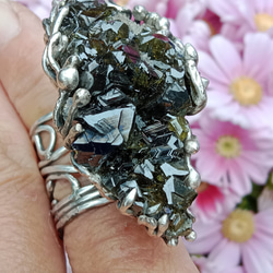 閃鋅礦原礦手工銀戒純銀戒指 ~「To Be」~  Sphalerite Mineral Silver Ring 第4張的照片