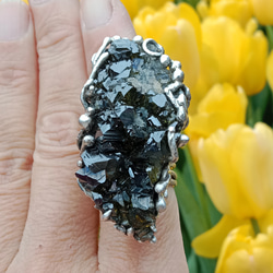 閃鋅礦原礦手工銀戒純銀戒指 ~「To Be」~  Sphalerite Mineral Silver Ring 第5張的照片