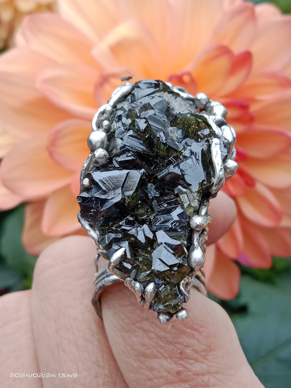 閃鋅礦原礦手工銀戒純銀戒指 ~「To Be」~  Sphalerite Mineral Silver Ring 第18張的照片