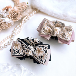 刺繍リボン バンスクリップ 大人可愛い 卒業式 入学式 普段使い