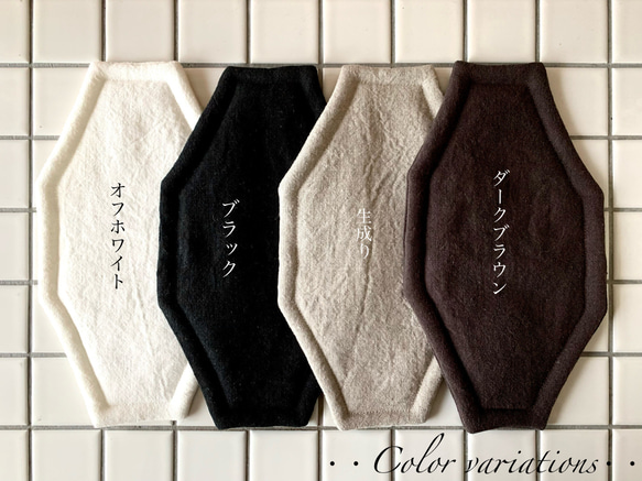 オクトゴナルカトラリーマット(L) ベルギーリネン　おやつマット　テーブルマット　八角形　おうちカフェ　コースター 3枚目の画像