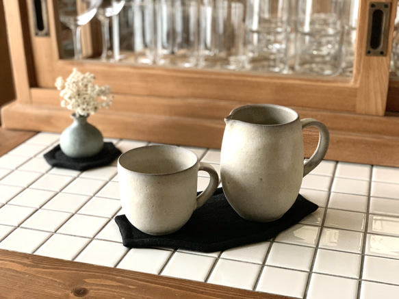 オクトゴナルカトラリーマット(L) ベルギーリネン　おやつマット　テーブルマット　八角形　おうちカフェ　コースター 12枚目の画像