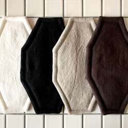 オクトゴナルカトラリーマット(L) ベルギーリネン　おやつマット　テーブルマット　八角形　おうちカフェ　コースター 2枚目の画像