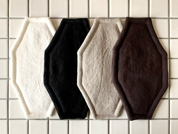 オクトゴナルカトラリーマット(L) ベルギーリネン　おやつマット　テーブルマット　八角形　おうちカフェ　コースター 2枚目の画像