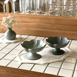 オクトゴナルカトラリーマット(L) ベルギーリネン　おやつマット　テーブルマット　八角形　おうちカフェ　コースター 9枚目の画像